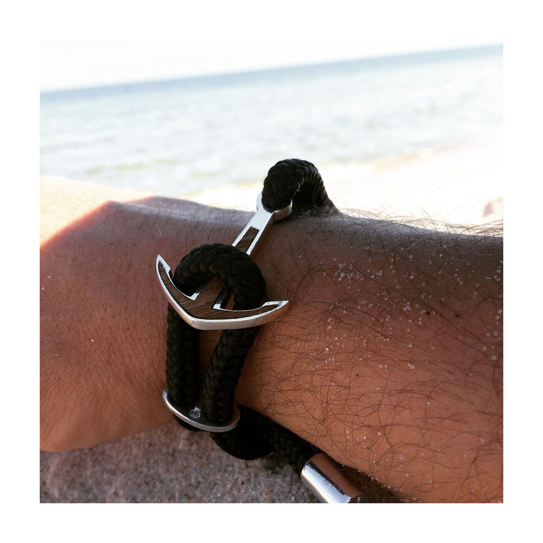 Silver+Surf Silber Schmuck Boot Anker Wood Armband