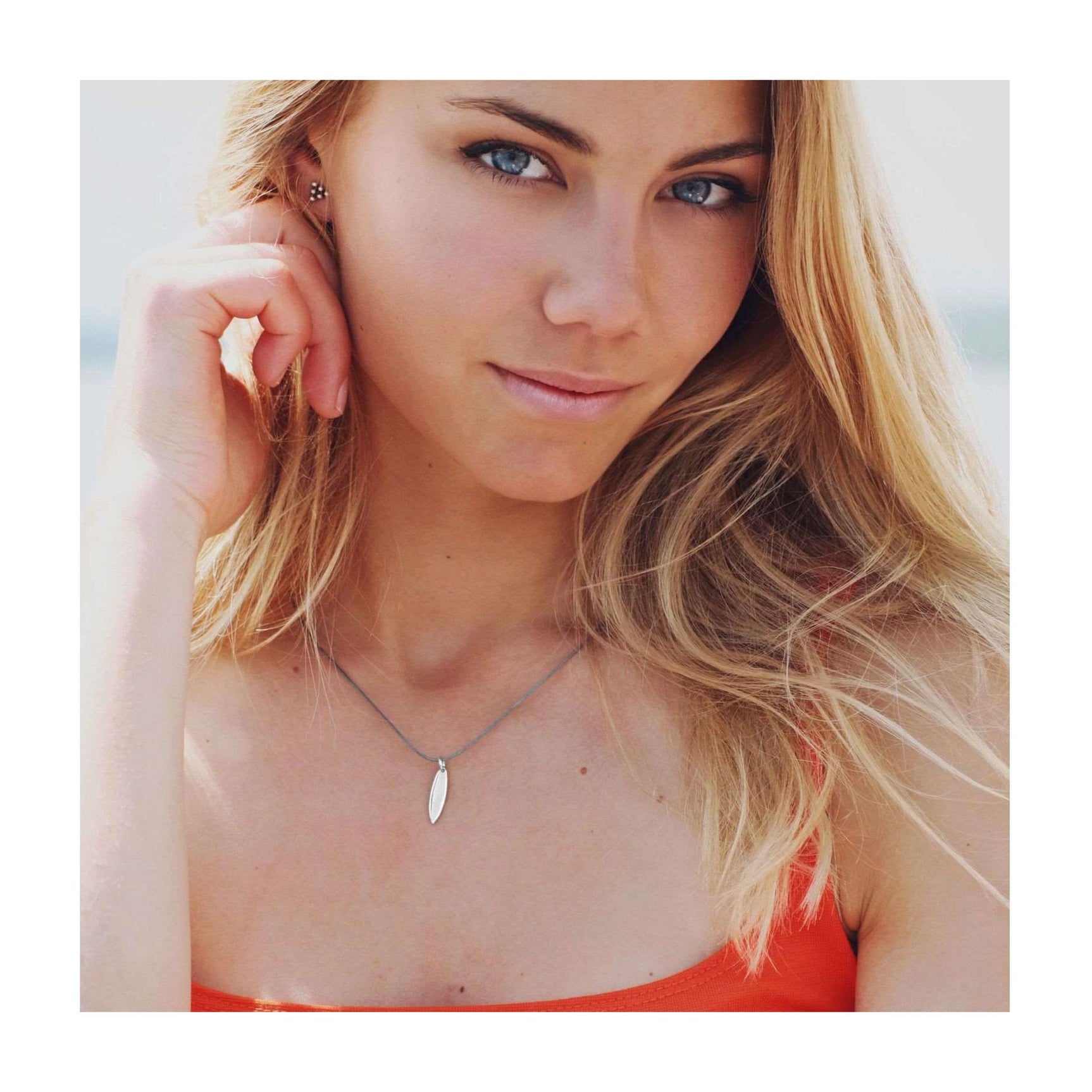 Silver+Surf silver jewelry surfboard