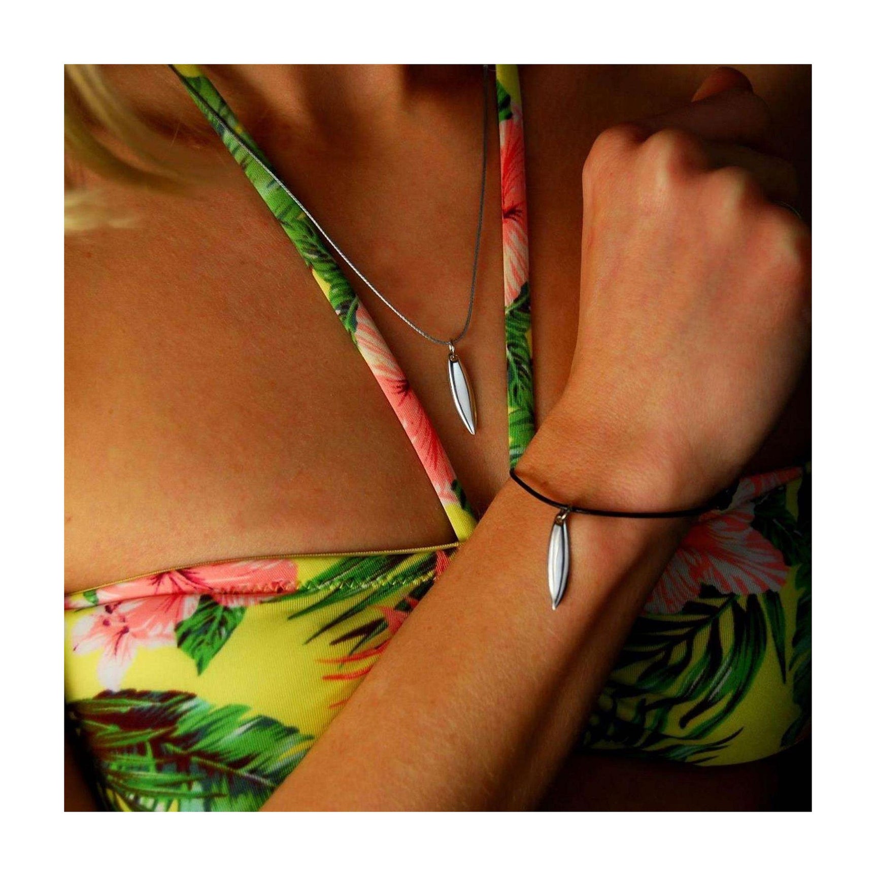 Silver+Surf silver jewelry surfboard