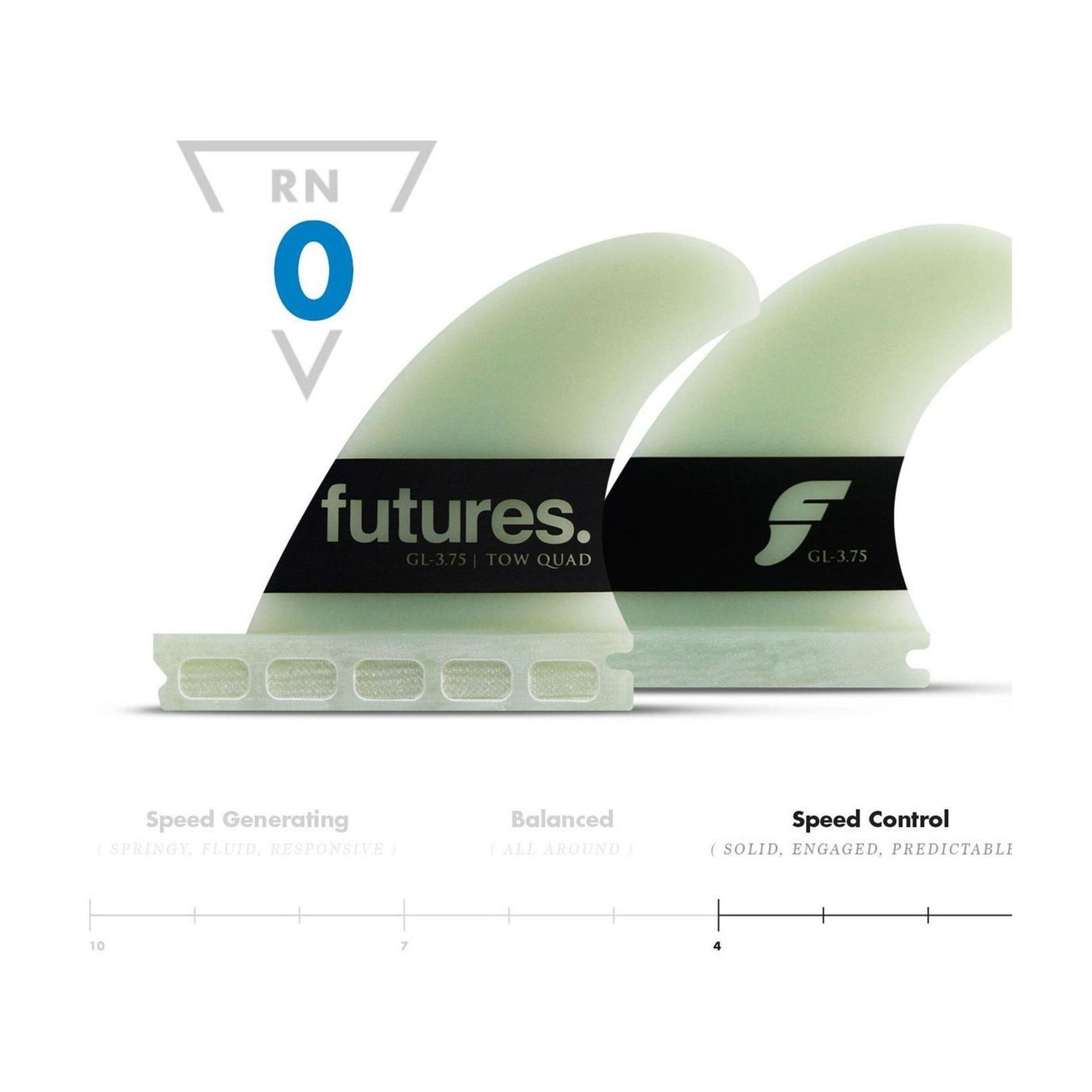 FUTURES Big Wave Quad Fin Set Gerry Lopez G10