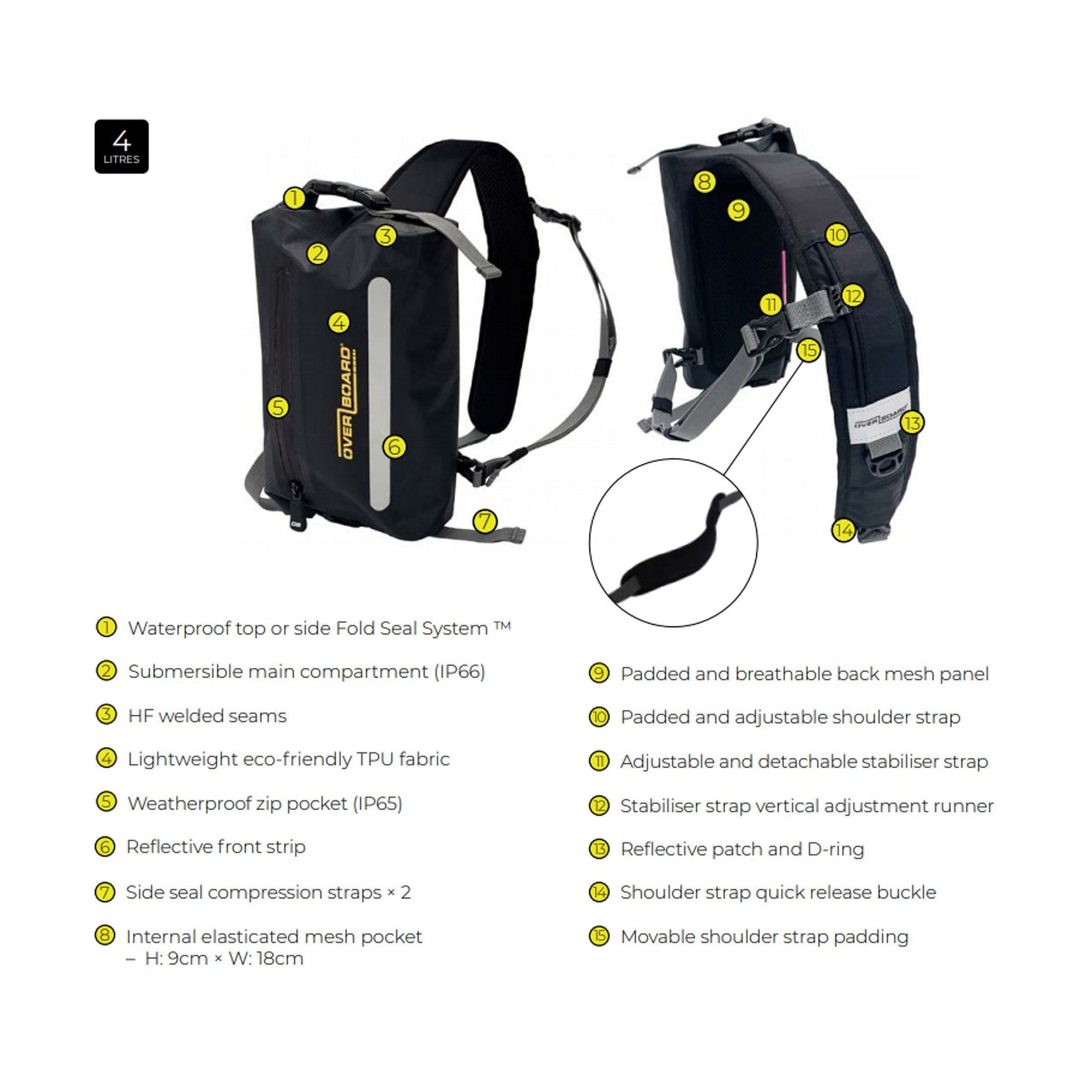 OverBoard waterproof Sling Bag Bodybag