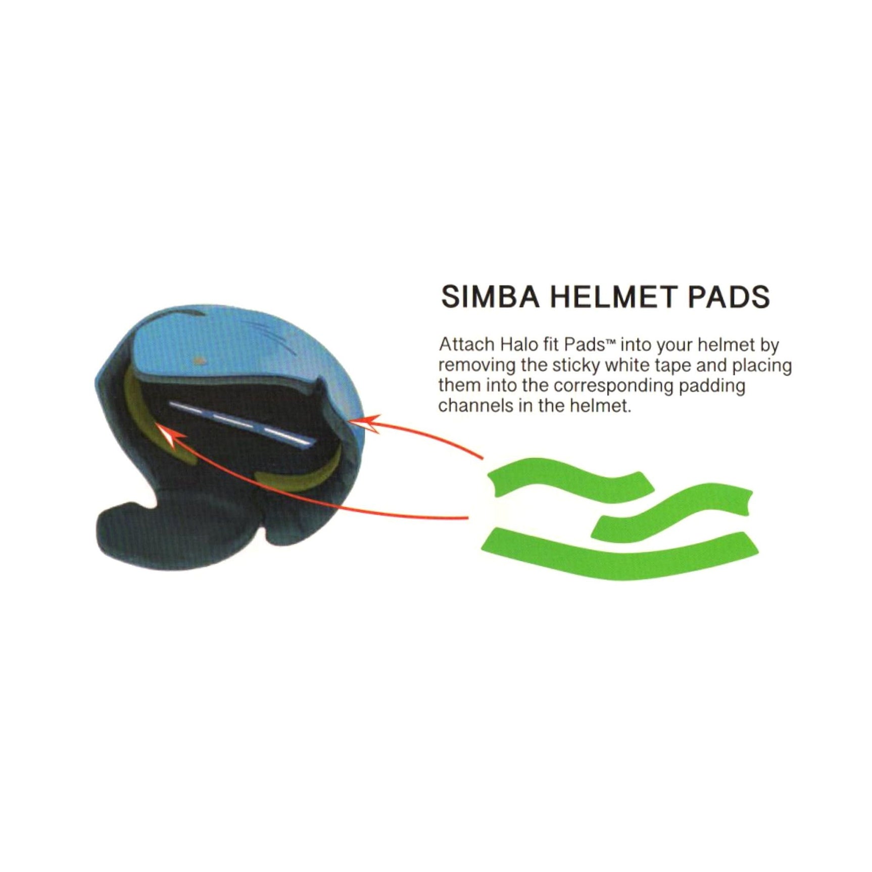 SIMBA SURF Helmet Halo fit Pads Pass Strips