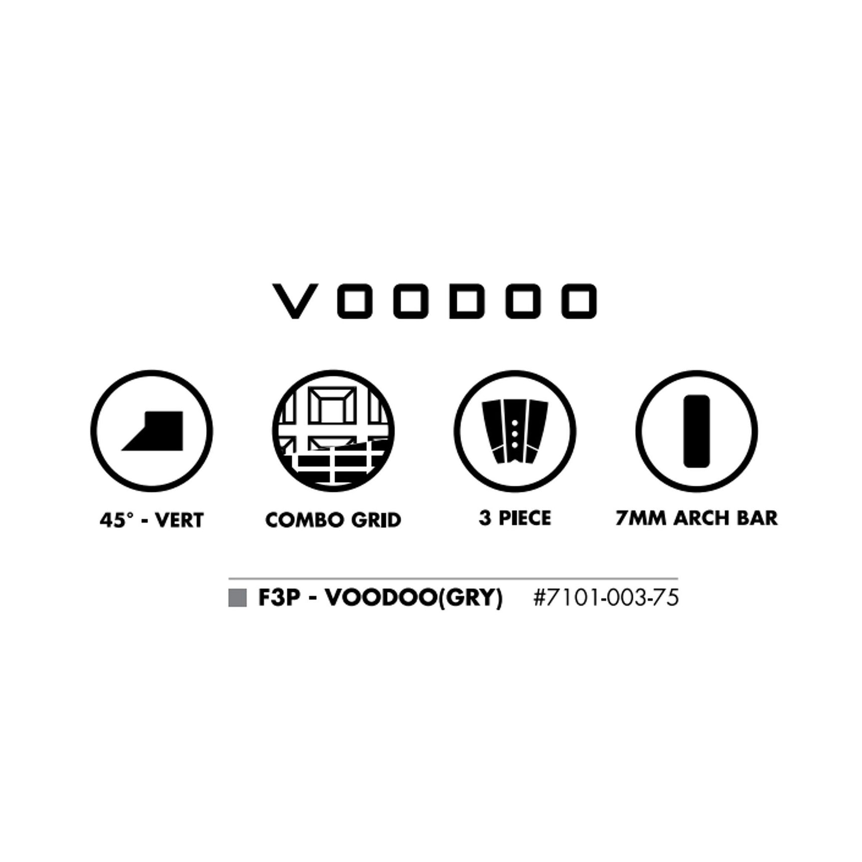 FUTURES Traction Pad Surfboard Footpad 3pc Voodoo