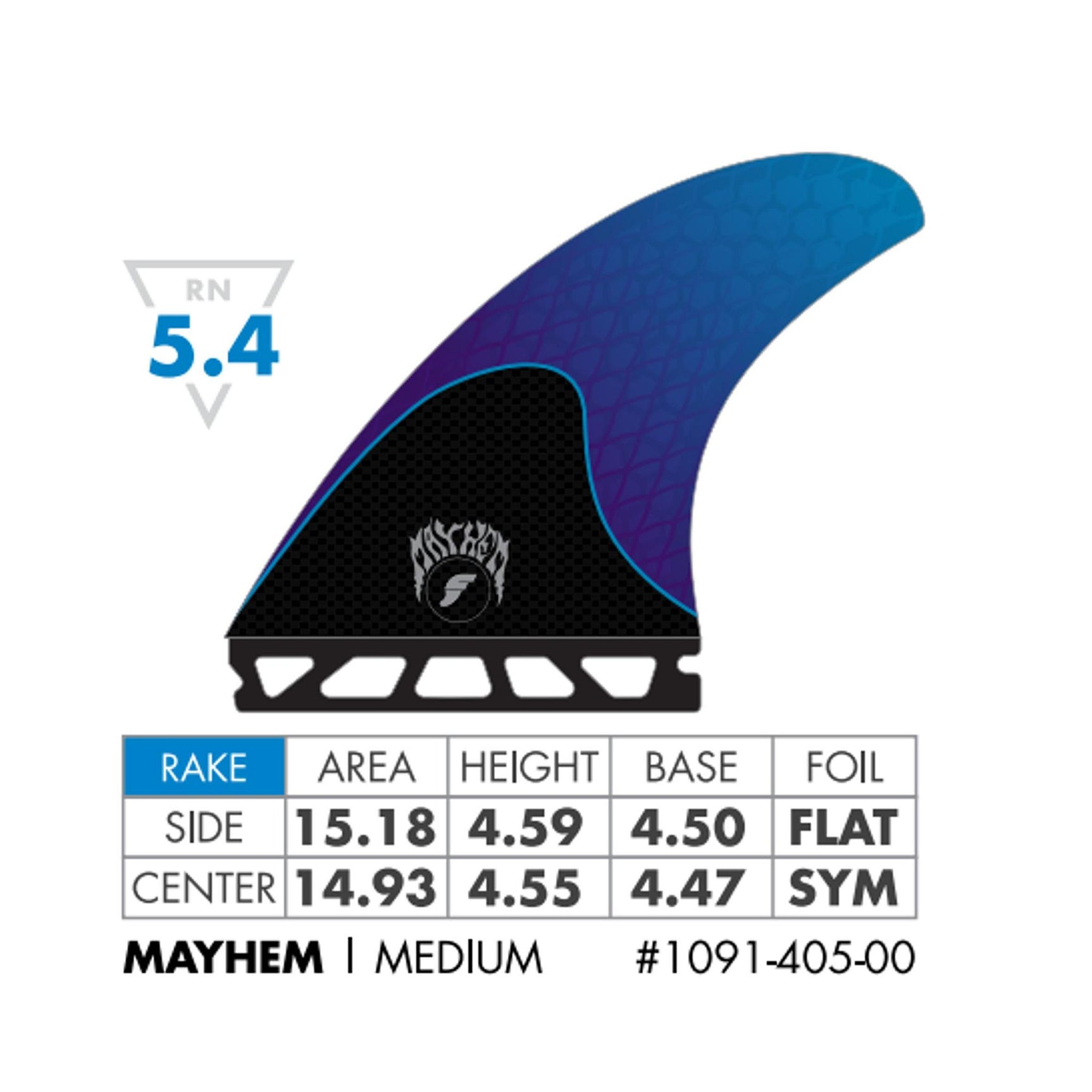 FUTURES Thruster Fin Set Mayhem 3.0 Honeycomb