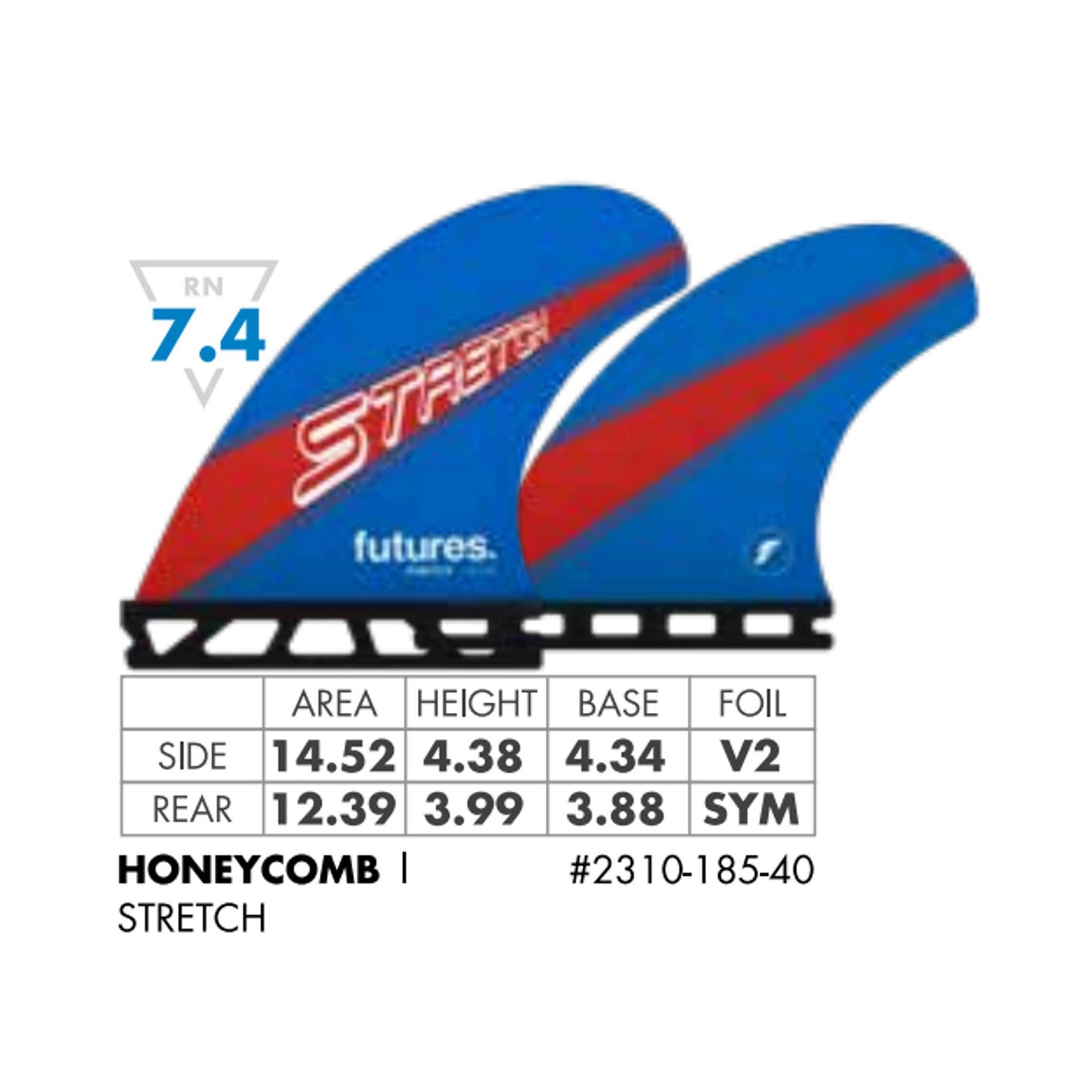 FUTURES Quad 4 Fin Set Stretch Honeycomb