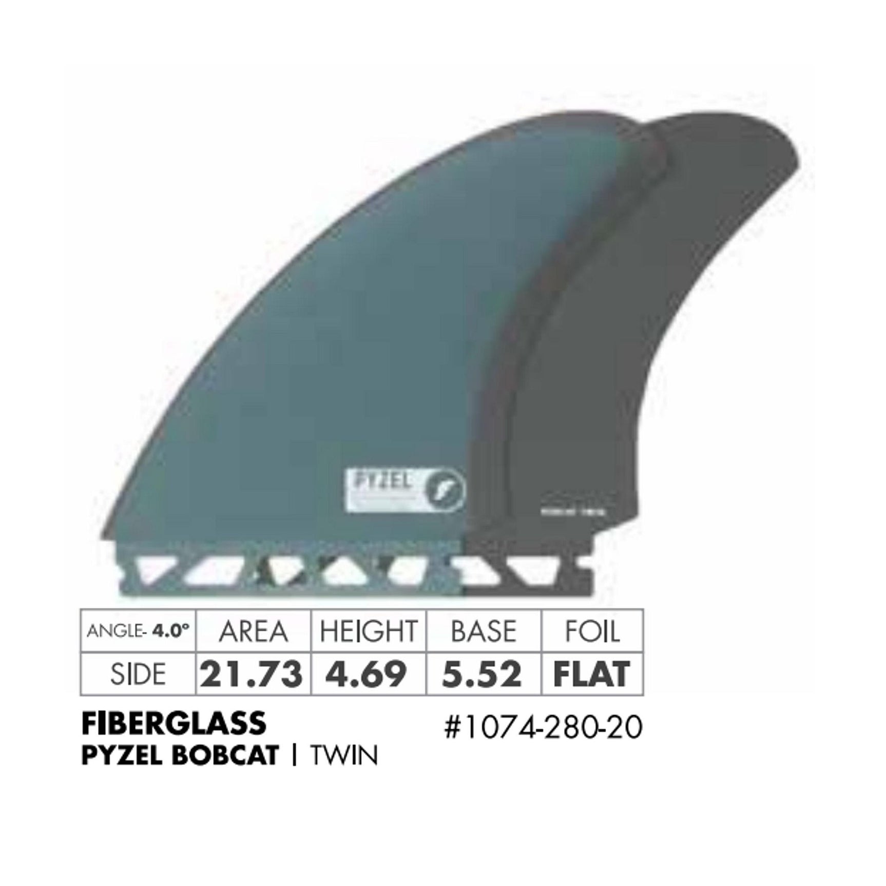 Futures Twin Fin Set Pyzel Bobcat Fiberglass
