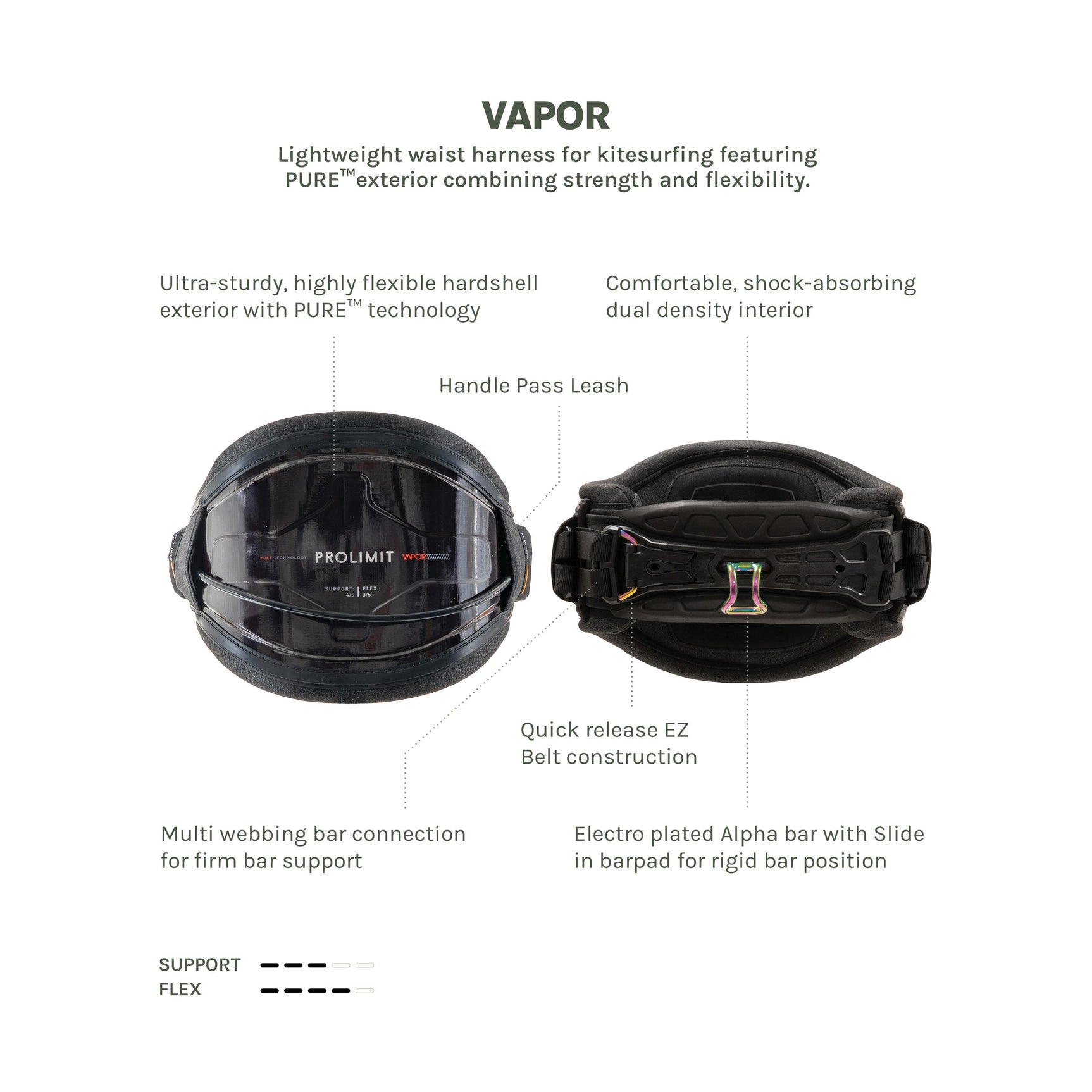 Prolimit Kite Waist Harness Vapor