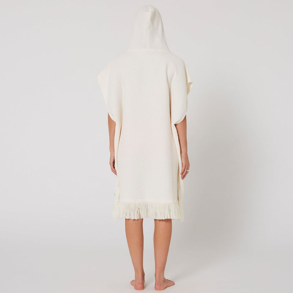 Ocean & Earth Ladies Waffle Hooded Poncho