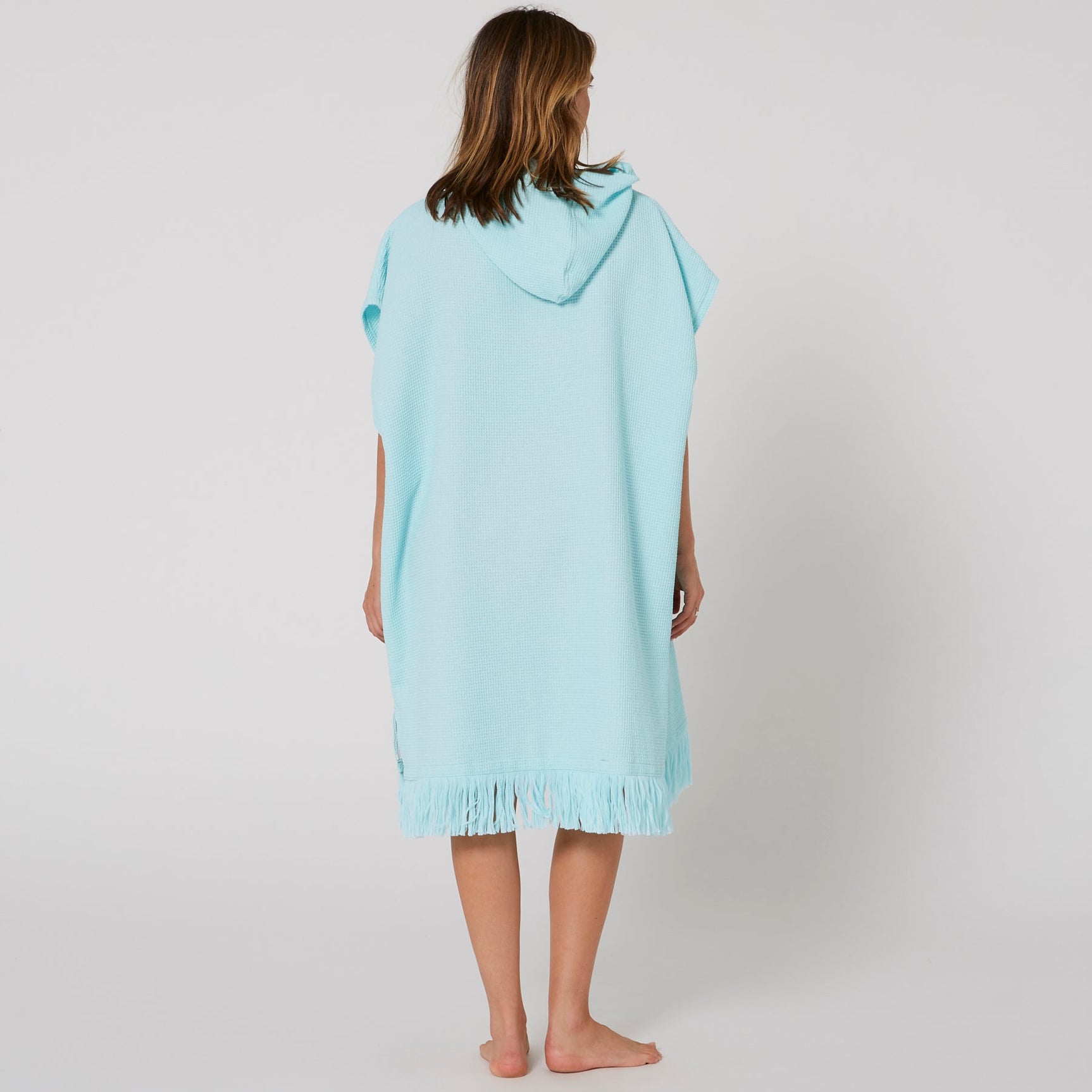 Ocean & Earth Ladies Waffle Hooded Poncho