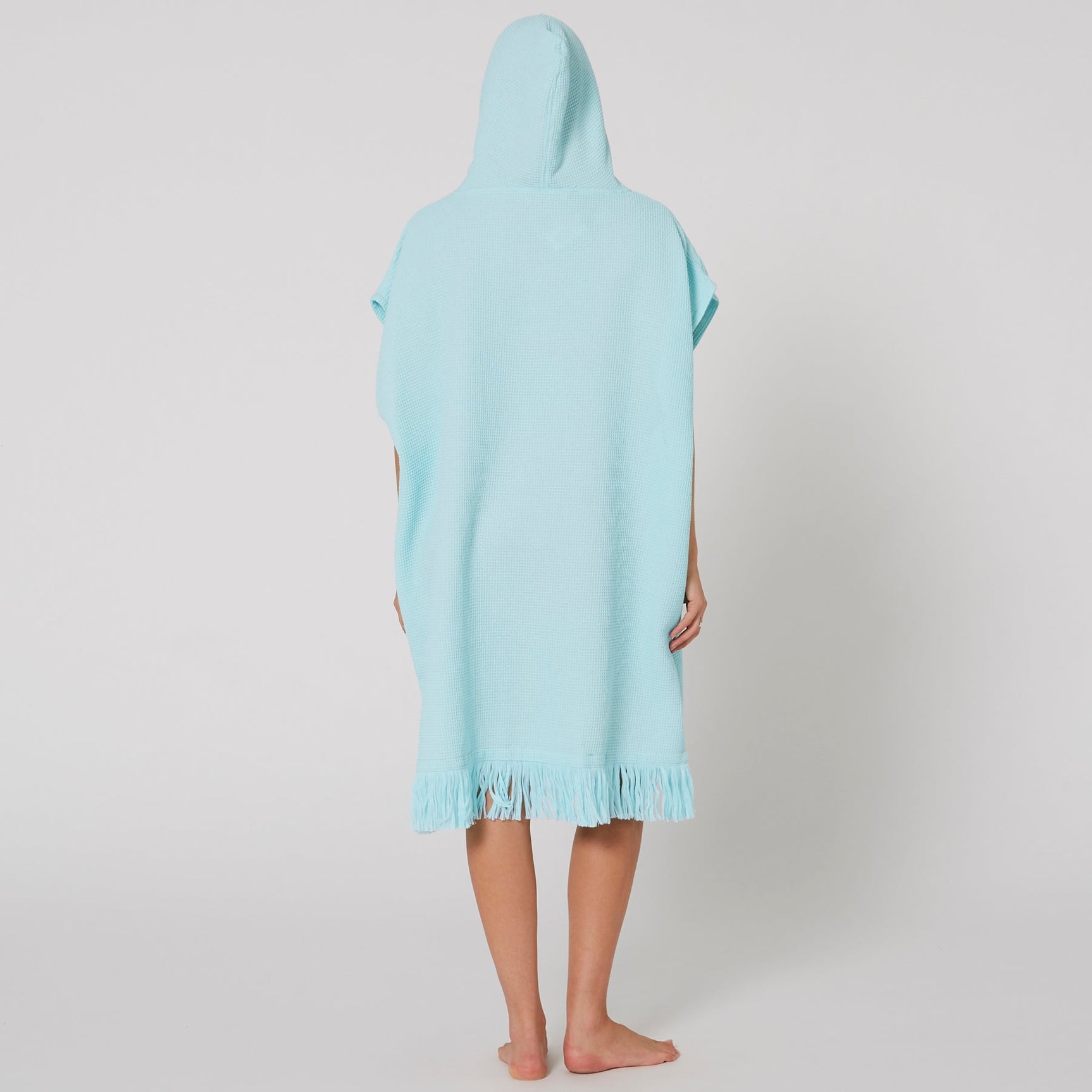 Ocean & Earth Ladies Waffle Hooded Poncho