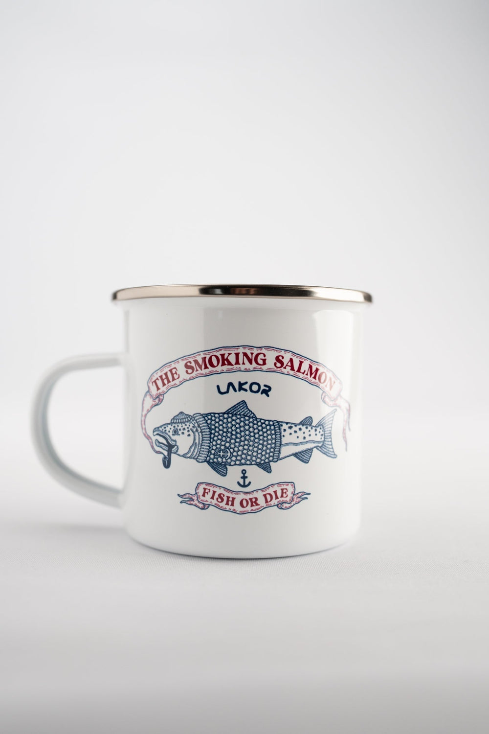 Lakor The Smoking Salmon Emaljekrus White 1