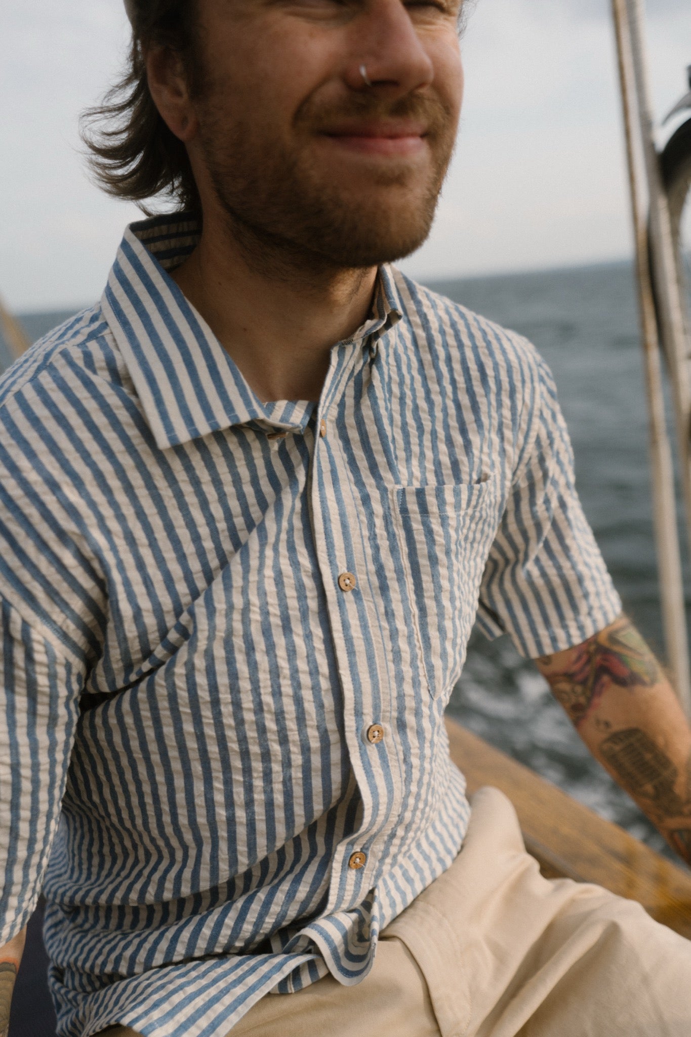 Lakor Seer Sucker Short Sleeve Shirt
