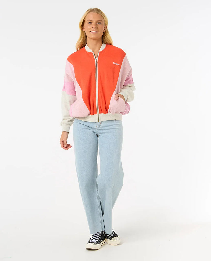 Rip Curl Colour Block Zip Thru Womens