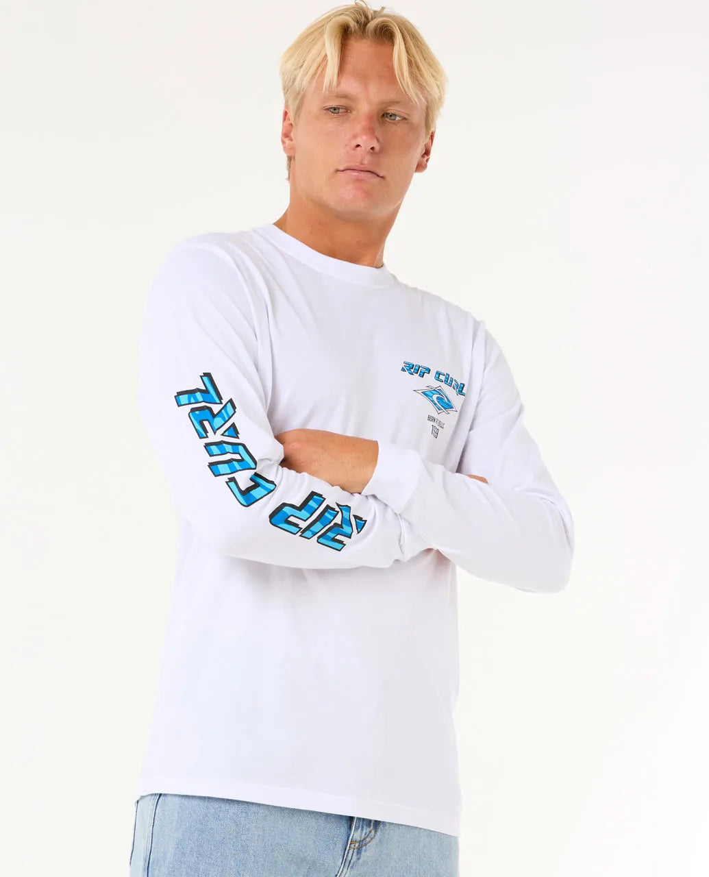 Rip Curl Fade Out Icon L/S Tee Mens