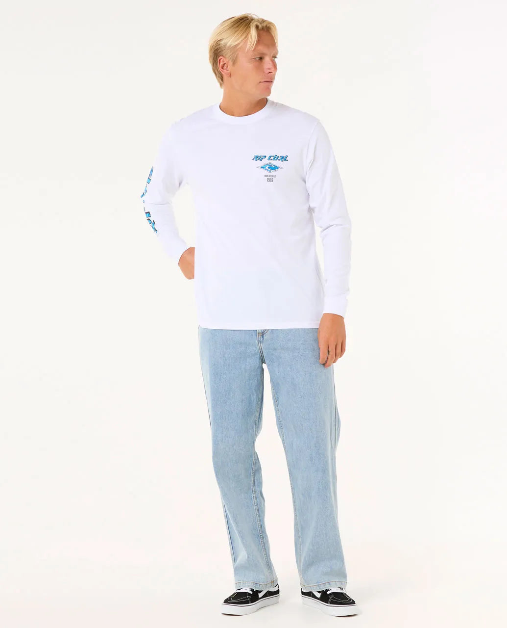 Rip Curl Fade Out Icon L/S Tee Mens