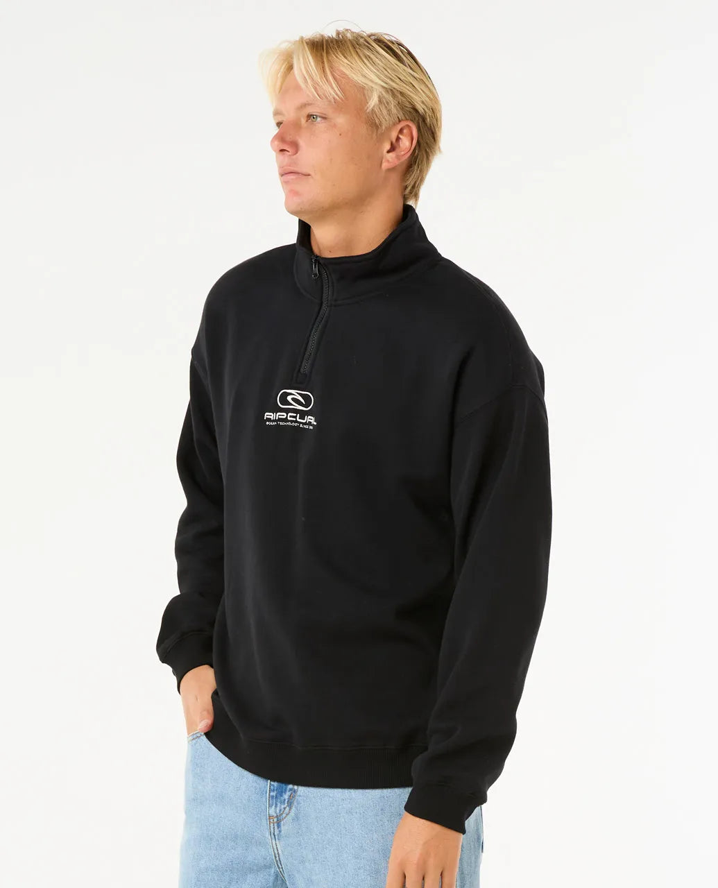 Rip Curl Pill Icon 1/4 Zip Crew Mens