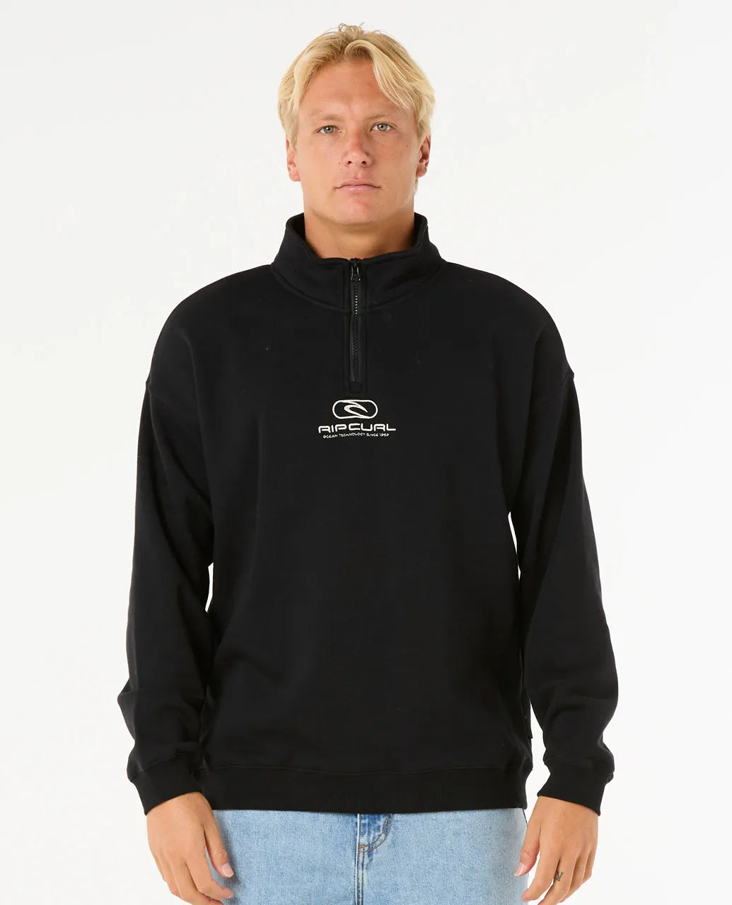Rip Curl Pill Icon 1/4 Zip Crew Mens