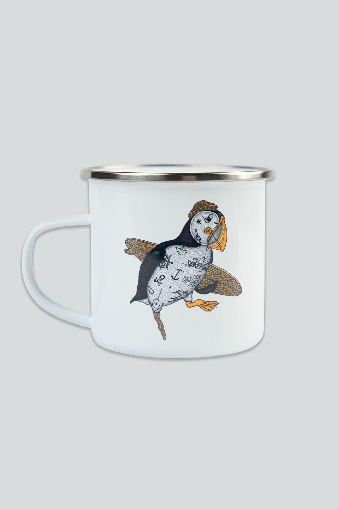 LAKOR Sea Parrot Surfer Enamel Mug