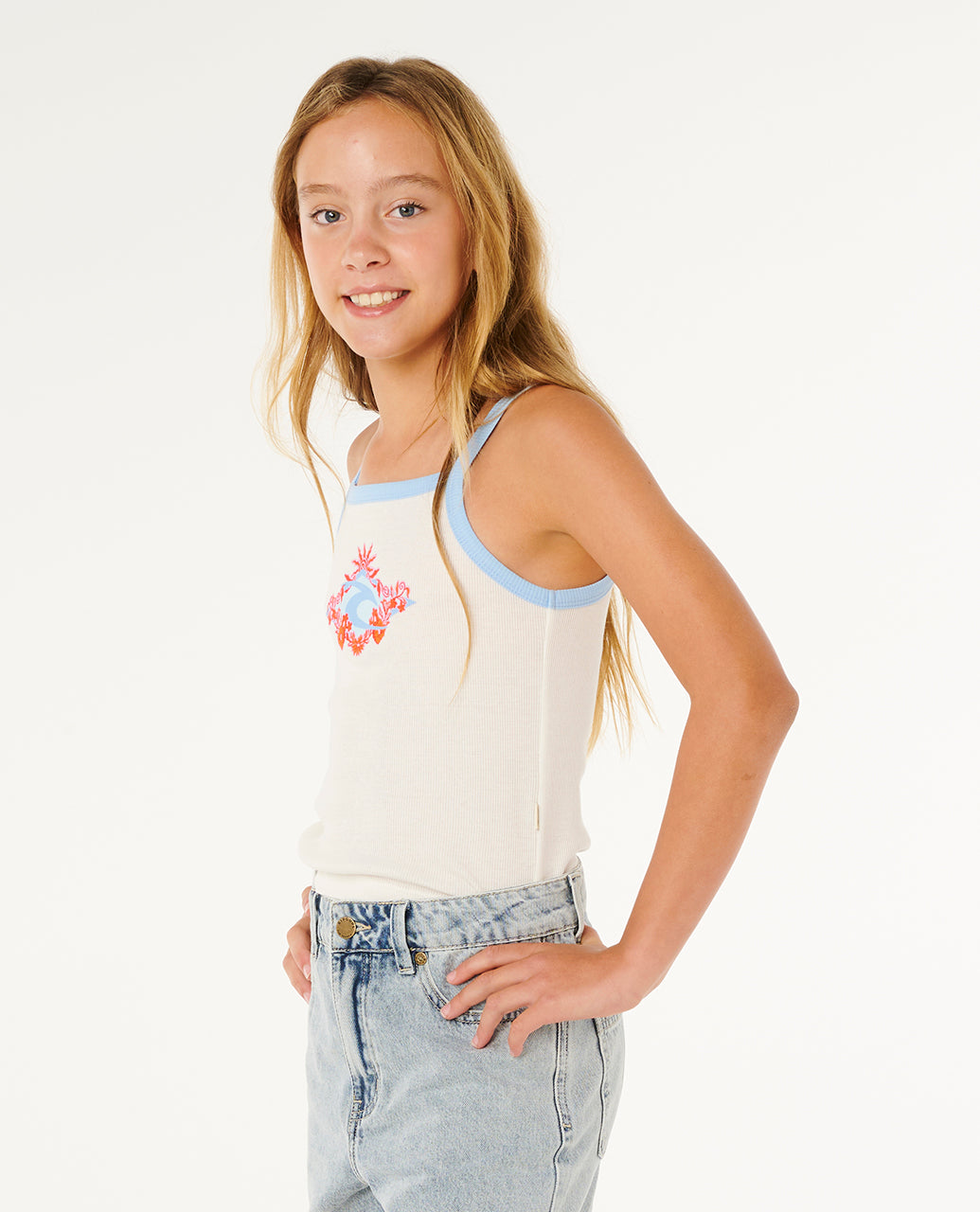 Rip Curl Sunshine Squad Rib Tank - Girls