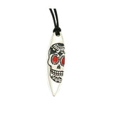 Silver+Surf silver jewelry surfboard with skull