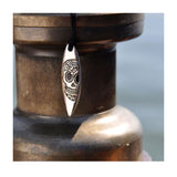Silver+Surf silver jewelry surfboard with skull