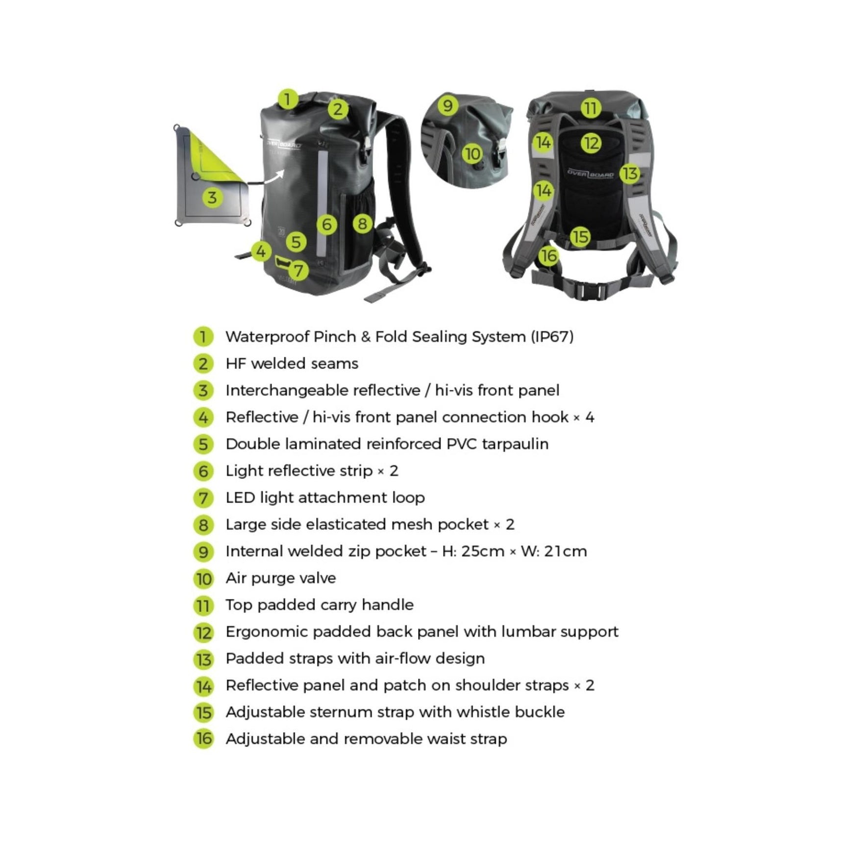 OverBoard waterproof bike backpack VeloDry