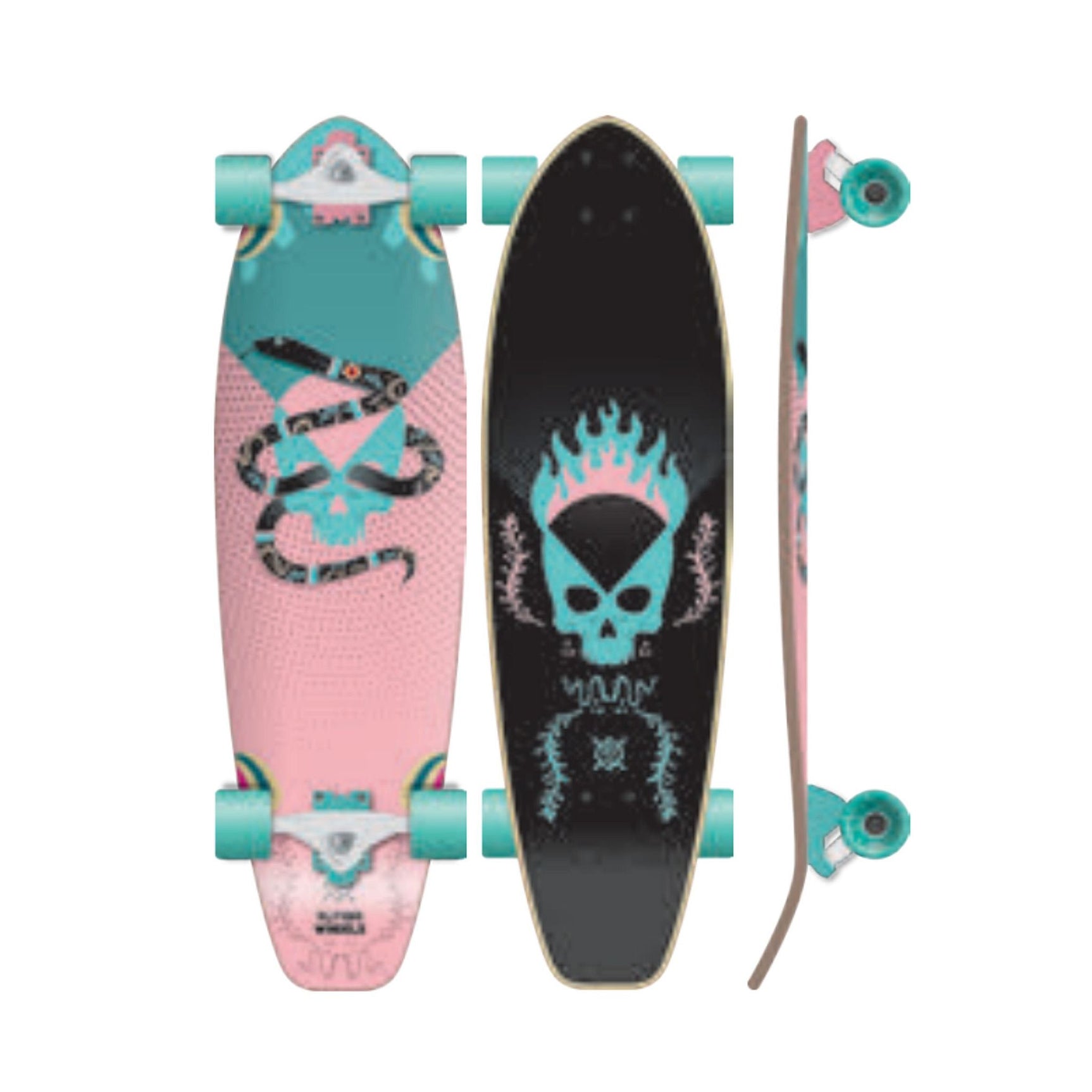 Flying Wheels Carving Skateboard Snakull