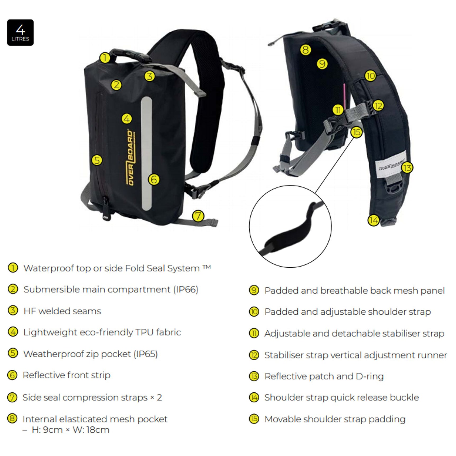 OverBoard Waterproof Sling Bag Bodybag