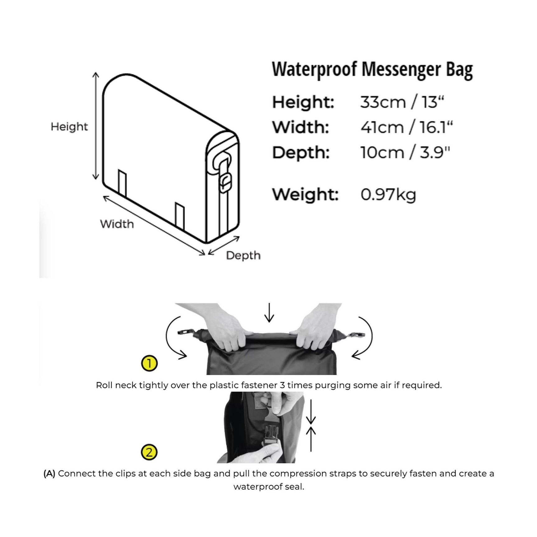 OverBoard wasserdichte Messenger Bag Kurier Tasche