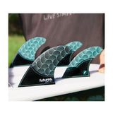 FUTURES Quad 4 Fin Set Rasta Honeycomb