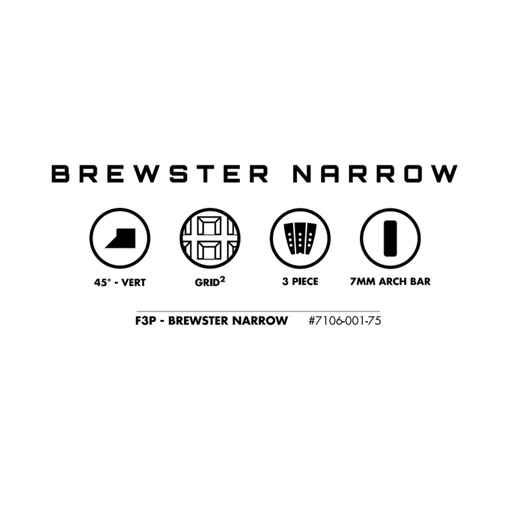 FUTURES Traction Pad Surfboard 3pc Brewster Narrow
