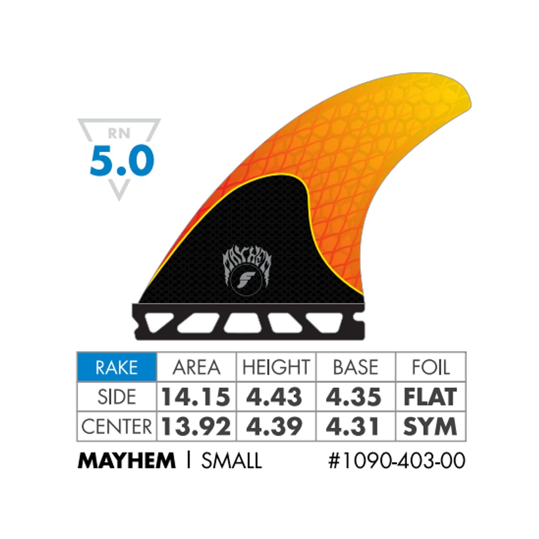 FUTURES Thruster Fin Set Mayhem 3.0 Honeycomb
