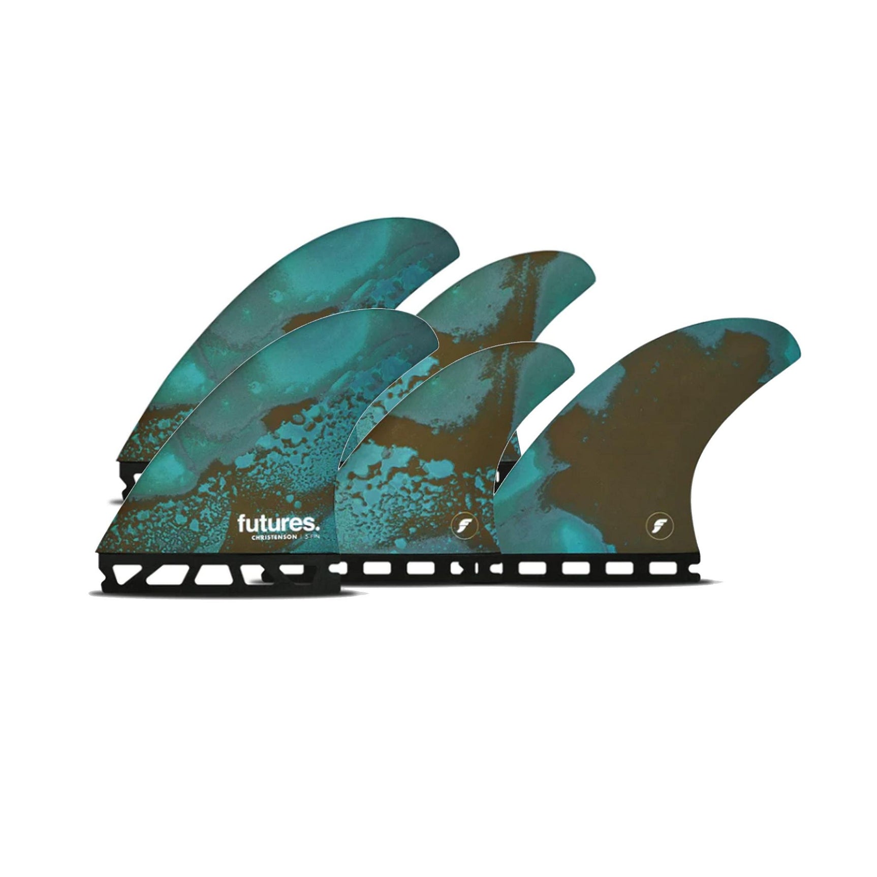 FUTURES Quad Thruster 5 Fin Set Christenson Honeycomb