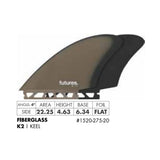 FUTURES Twin Fin Set K2 Keel Fiberglass