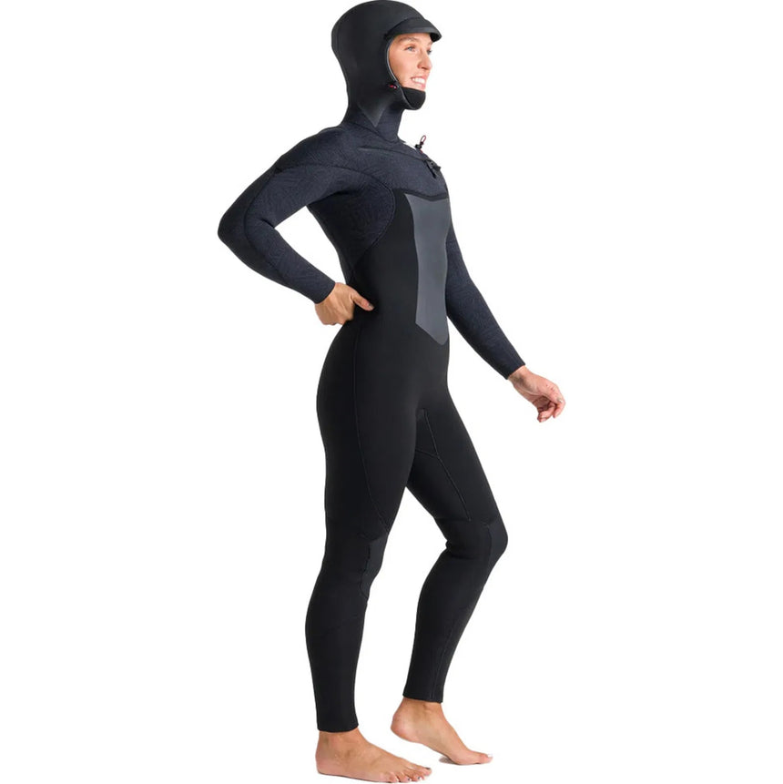 C-Skins Rewired 6:5 Womens Chest Zip Hooded w/Liquid Skin