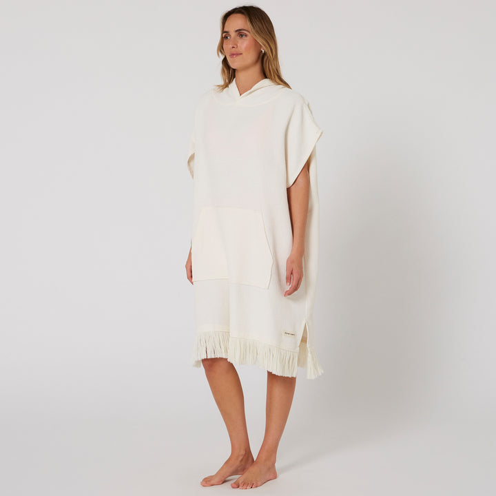Ocean & Earth Ladies Waffle Hooded Poncho