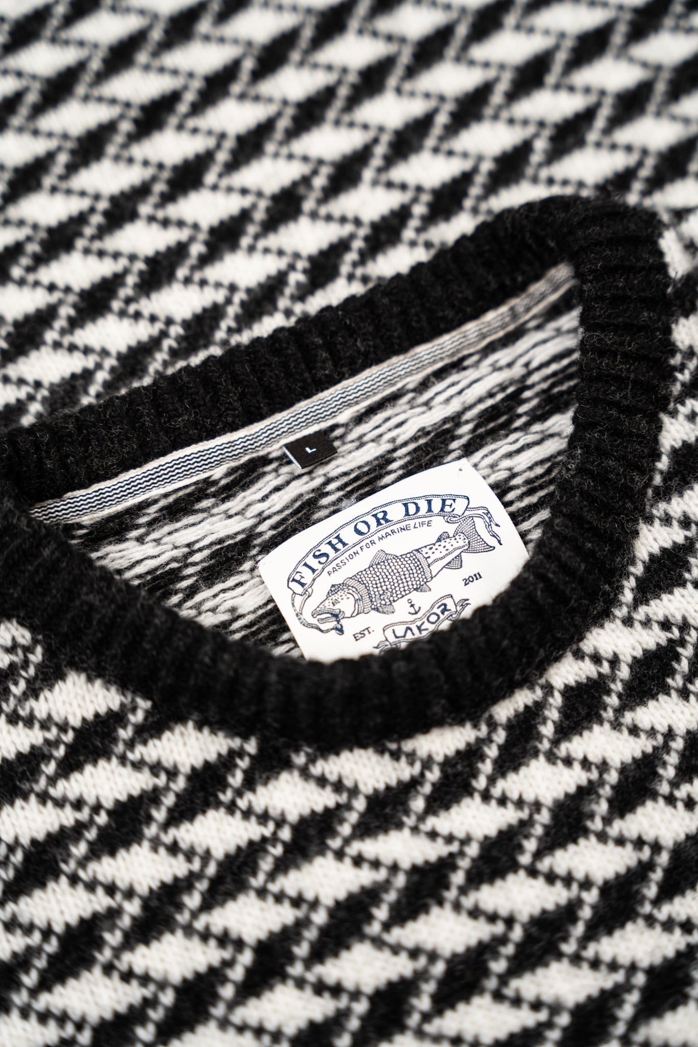 Lakor Faroese Fisher Knit Off White / Black 2