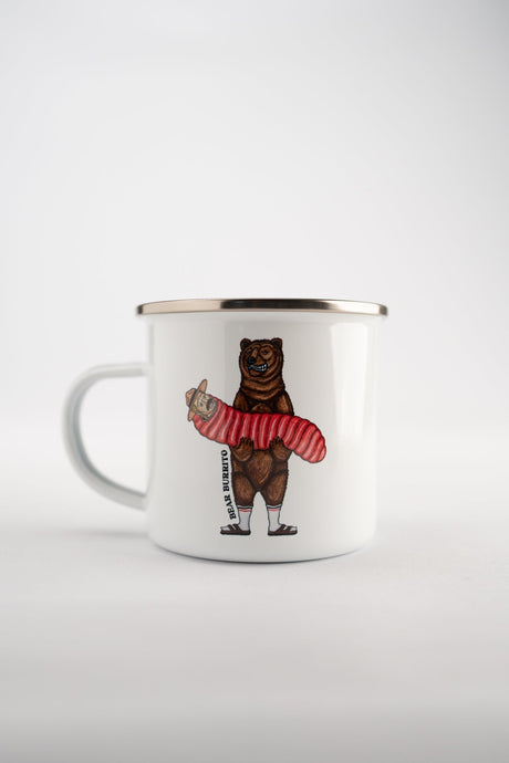 Lakor Bear Burrito Emaljekrus White 1