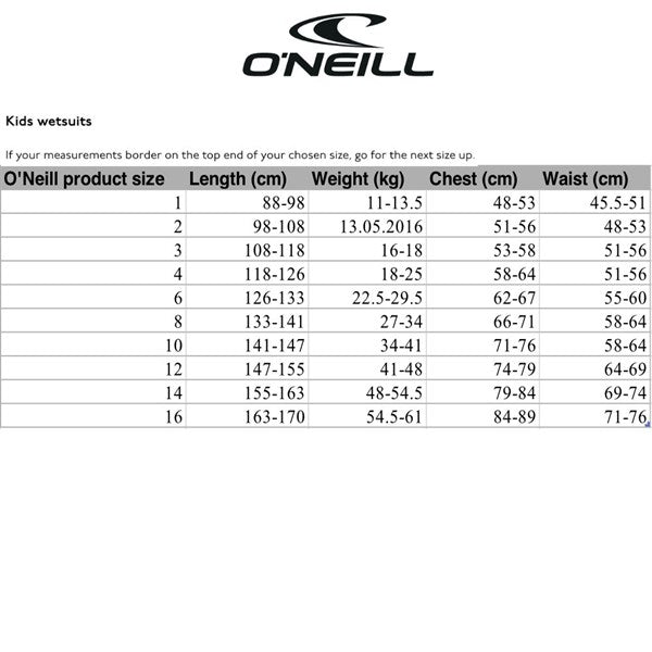 Oneill Youth Hyperfreak 4/3+ Chest