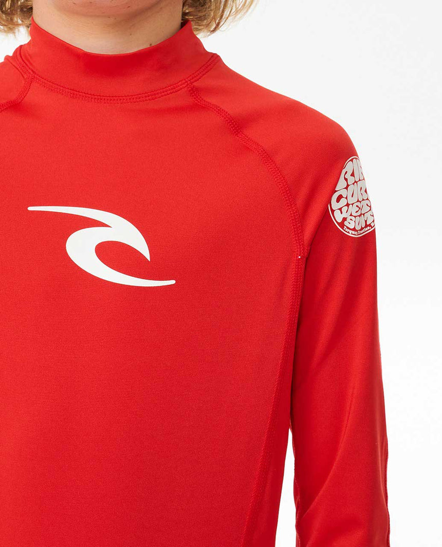 Rip Curl Brand Wave Upf L/S Boys