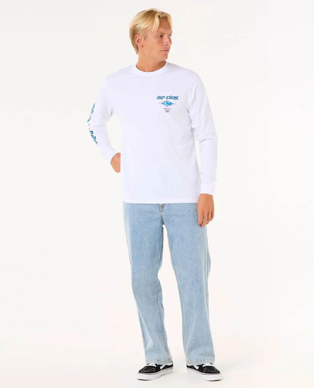 Rip Curl Fade Out Icon L/S Tee Mens