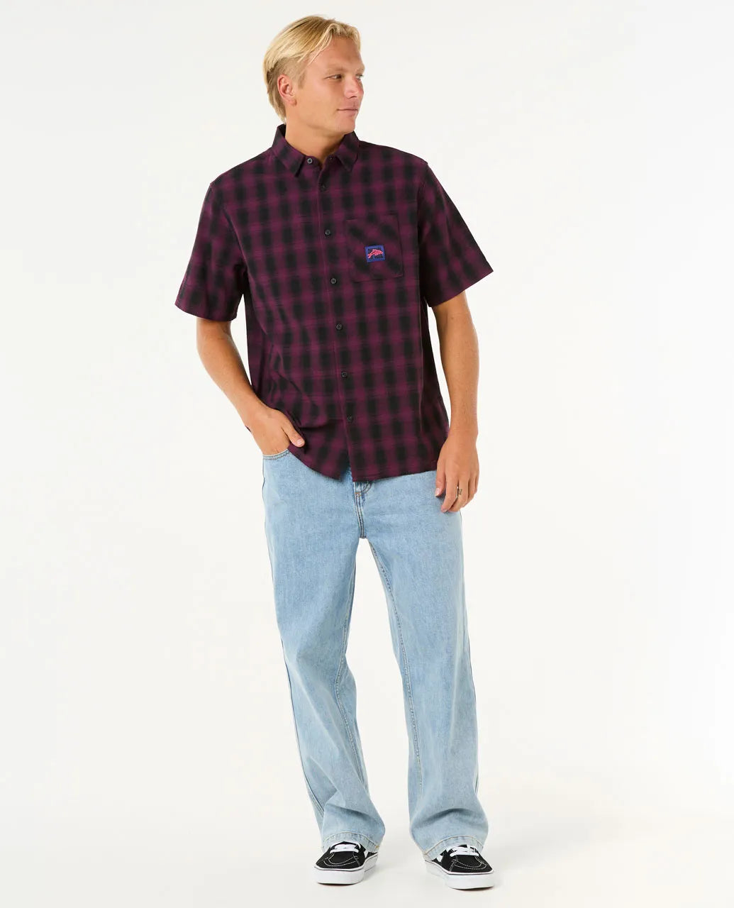 Rip Curl Raw Energy S/S Plaid Shirt Mens