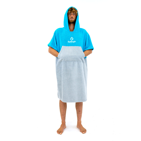 Surflogic Poncho Cyan & Grey