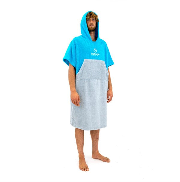 Surflogic Poncho Cyan & Grey