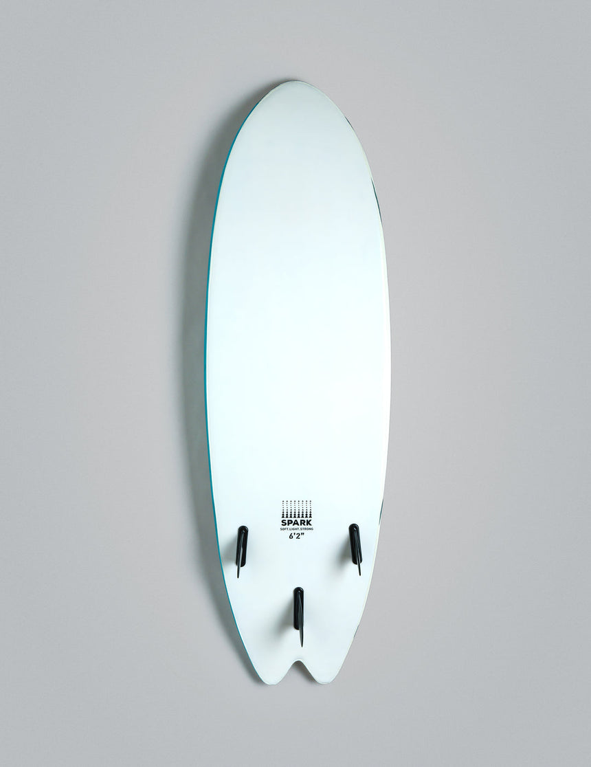 Vision Surfboard Spark Fish Cyan