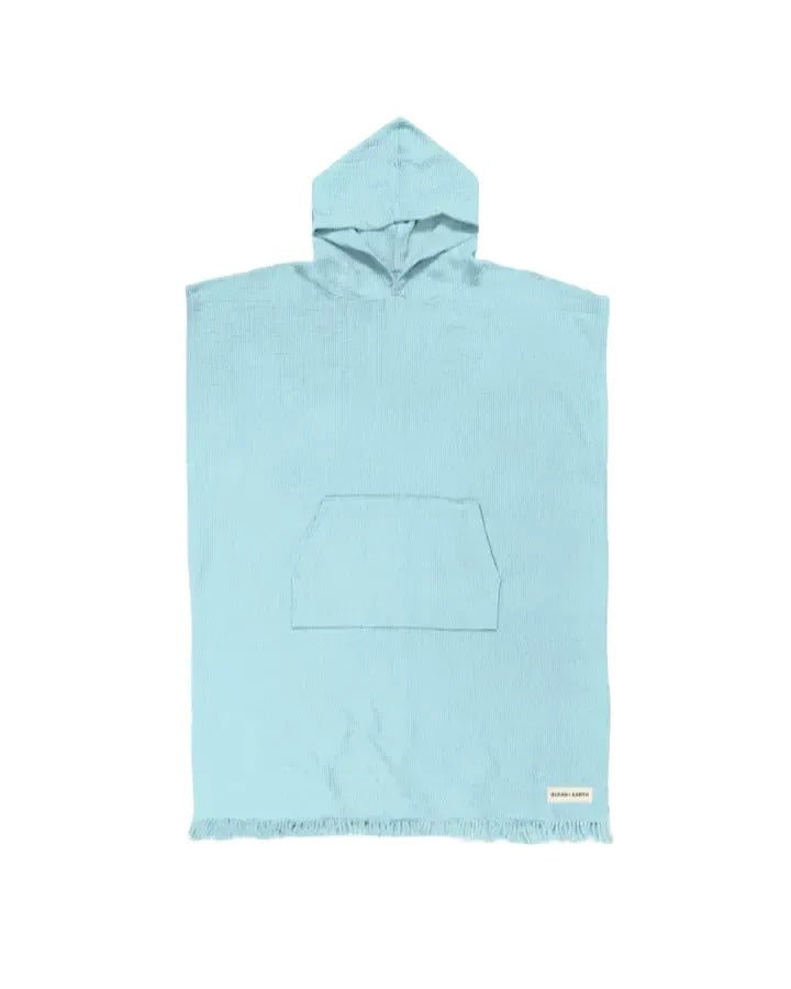 Ocean & Earth Ladies Waffle Hooded Poncho