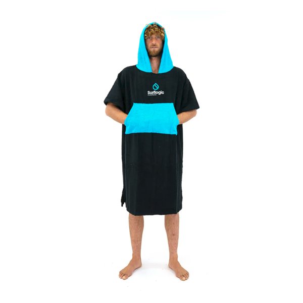 Surflogic Poncho Black & Cyan