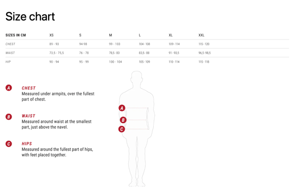 Lycra Size Chart